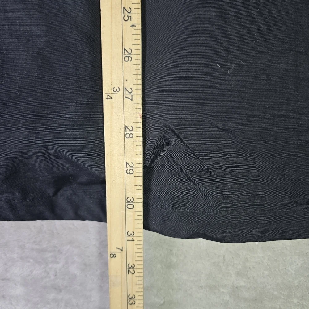 Eddie Bauer Removeable Fleece Lined Rain Jacket Sz Lg Black Removeable Hood